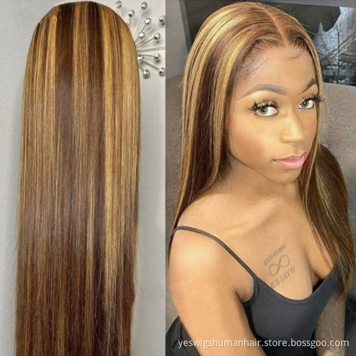Yeswigs Hd Full 99J 27 30 Highlights Colored Lace Wig Raw Brazilian Virgin Human Hair Lace Front Wig For Black Women Human Hair